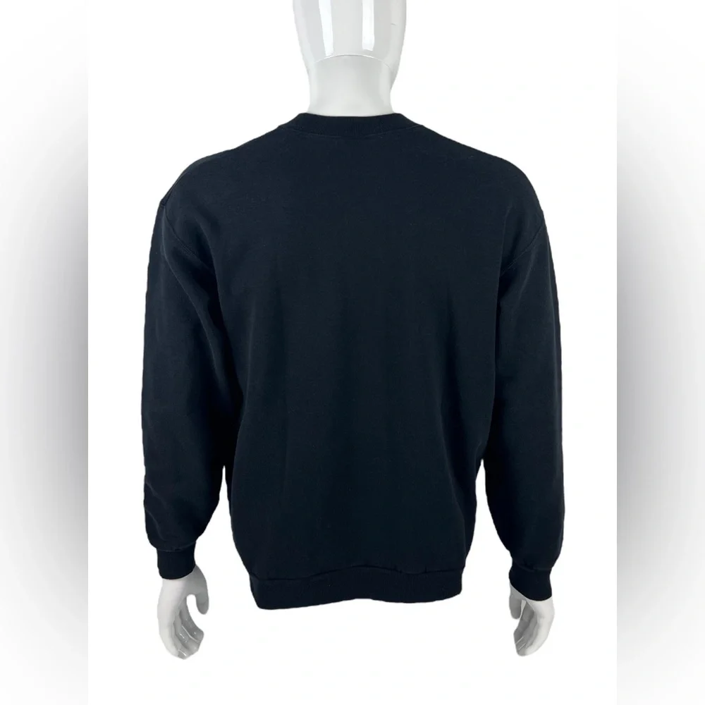 Hard Rock Cafe London Mens Large Sweatshirt Crewneck Vintage Black Cotton Blend